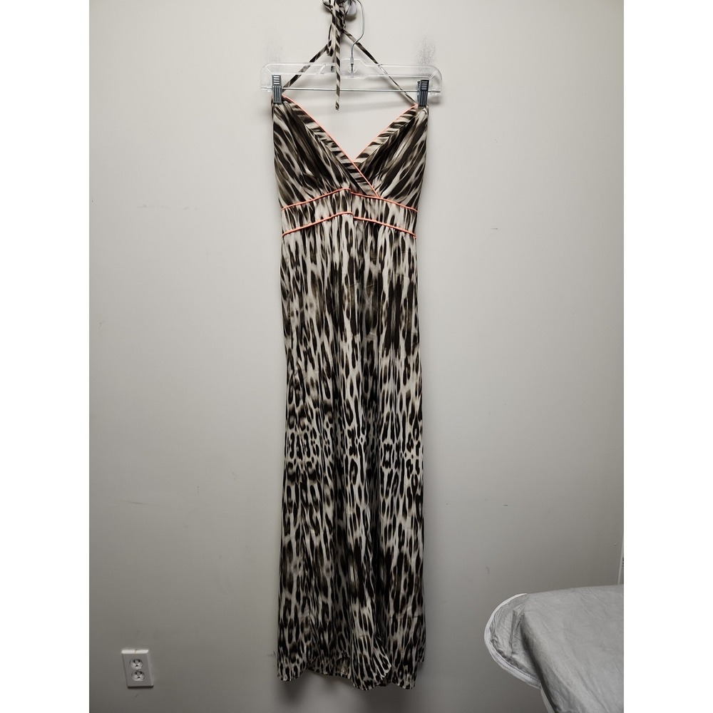 The Limited Animal Print Leopard Halter Maxi Dress Size 4 Excellent